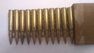 A WWII Japanese strip of thirty inert 7.