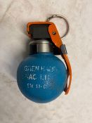An inert British L111 training grenade.