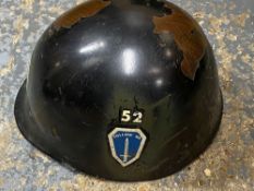 A US Vietnam M1 OCS Airborne helmet line