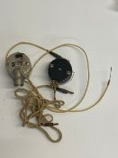 A WWII Japanese radio headset with conne