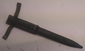 An FN FAL bayonet, frog and scabbard.