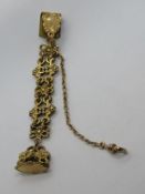 A 19th century gentlemans waistcoat fob having unengraved seal upon, clasp stamped SM&S.