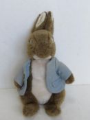 A Beatrix Potter soft toy being Peter Rabbit, measuring approx 35cm high.