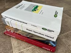 A genuine Land Rover Range Rover repair operation manual, 1970 to 1985. Together with a parts