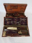 Two late 19th / early 20th century doctors medical kits including syringes, etc.