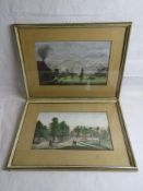 Optical prints; Vue du Y devant Amsterdam and Vue du Mail d'Utrecht par devant. Optical view by J.B.