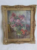 Dutch School oil painting, still life of flowers, signed Kappers and dated '43.