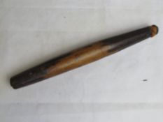 A 20th century wooden truncheon.