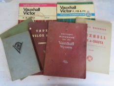 A quantity of Vauxhall handbooks and Pearson's car servicing books.