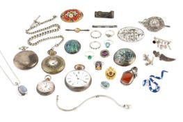 A collection of jewellery and watches, to include a moonstone fringe necklace, (two stones
