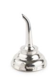 A Georgian silver wine funnel, with beaded border, marks to the strainer section only maker I.C,
