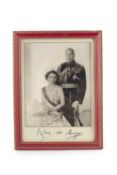 A black and white photograph of Princess Alice and Prince Henry, Duke and Duchess of Gloucester,