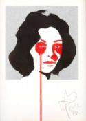 Pure Evil (b.1968) Elizabeth Taylor signed in pencil (lower right) screenprint 20 x 13cm.