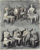 Henry Moore (1898-1986) Four Seated Figures as the Four Continents, 1958 lithograph from the
