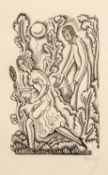 Eric Gill (1882-1940) Girl with Mirror, 1936 signed in pencil (lower right) wood engraving 12 x 8cm.