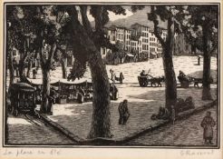 Gwen Raverat (1885-1957) Venice, La Place en Ete, 1923 signed and inscribed in pencil (in the