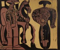 Pablo Picasso (1881-1973) Picador and Matador, 1962 linocut 27 x 32cm.