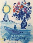 Marc Chagall (1887-1985) Bateau Mouche au Bouquet, 1963 from an edition of 180 lithograph from