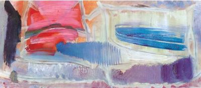 Ivon Hitchens (1893-1979) Pink Shore, Blue Bay, 1970 offset lithograph 51 x 101cm.