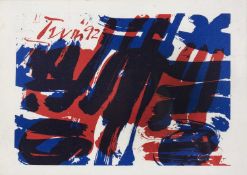 Albert Irvin (1922-2015) Invitation card for Exhibition Three Score and Ten, 1992 from the