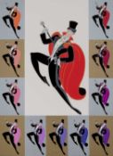 Erté (1892-1990) White Tie, 1991 screenprint 77 x 57cm, unframed.