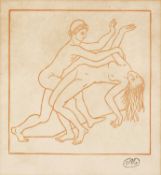Aristide Maillol (1861-1944) Nudes Wrestling signed with monogram (lower right) wood engraving 17