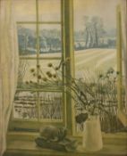 John Nash (1893-1977) A Window in Bucks signed (in the plate) colour print 54 x 45cm. Specks of