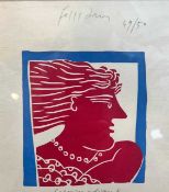 Alexandre Fassianos (1935-2022) Head in Profile 49/50, signed, numbered, and indistinctly signed