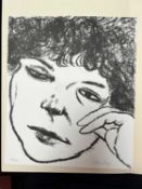 Anne Atik (1932-2021) Offshore, 1991 with signed lithographs by Avigdor Arikha and R. B. Kitaj