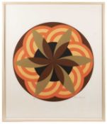 Brian Rice (b.1936) Flyleaf 20/70, signed and numbered in pencil screenprint 90 x 75cm.