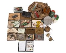 A collection of fishing tackle