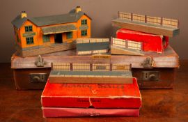 An 0 gauge scale Bing of Germany tin plate station