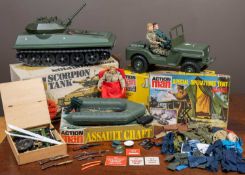 A collection of Action Man figurines