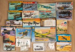 A collection of boxed model aeroplanes