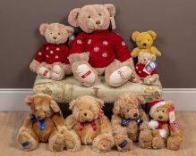 A collection of Hamleys teddy bears