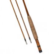An Edward Barder split cane fishing rod