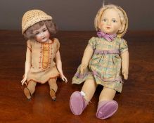 Two antique dolls