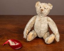 An early 20th century mohair teddy bear