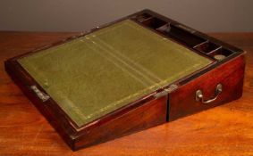 A mahogany writing box Lord Nelson and Captain Cuthbert Interest