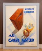 A framed Charles Villot original 1930's poster