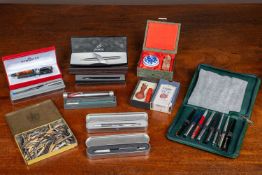 A collection of modern ink pens and biros