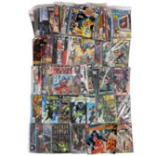 A large collection of DC comics and graphic novels