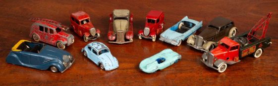 Six Minic vehicles