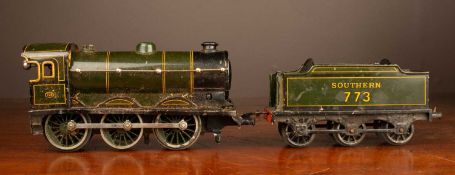 A possibly continental 0 gauge clockwork locomotive