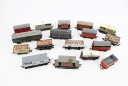 Seventeen OO gauge wagons.
