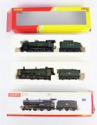 Two Hornby OO gauge steam locomotives and tenders.