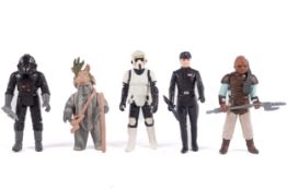 A collection of five Star Wars figures.