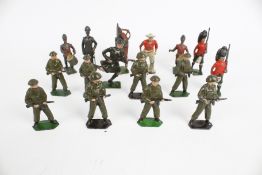 A collection of Britains model soldiers.