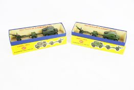 Two Dinky 697 25-Pounder Field Gun Sets.