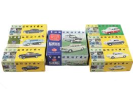 Six Vanguards diecast models.